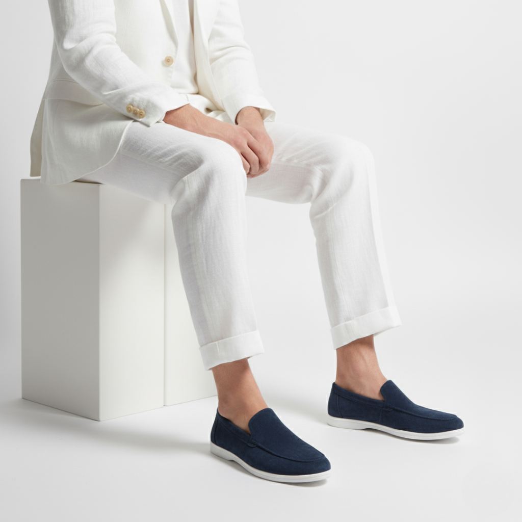 Mocassins Semelle Contrastée À Lacets Coutures Apparentes Pour Homme