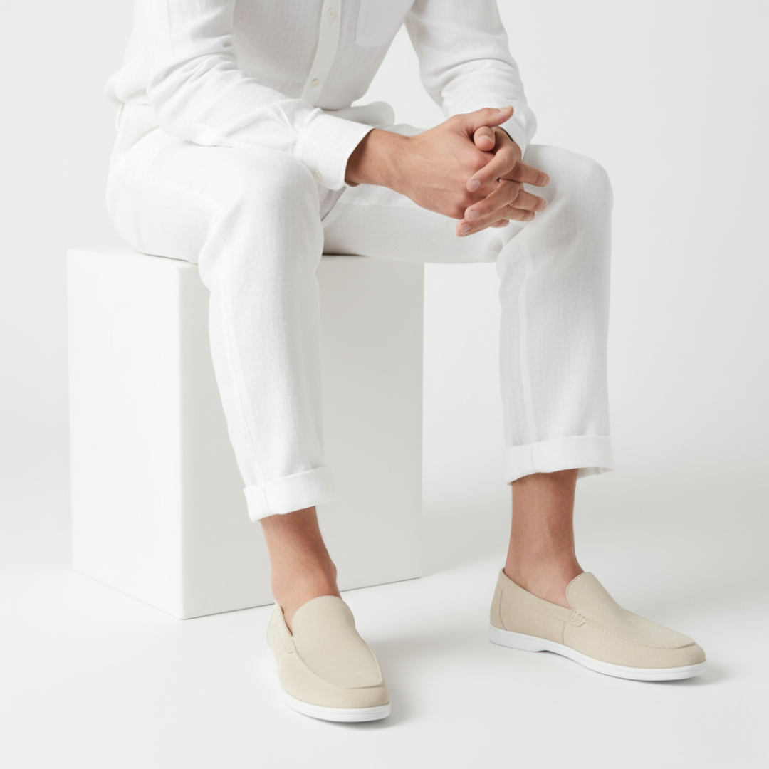Mocassins Coutures Apparentes À Lacets Pour Homme