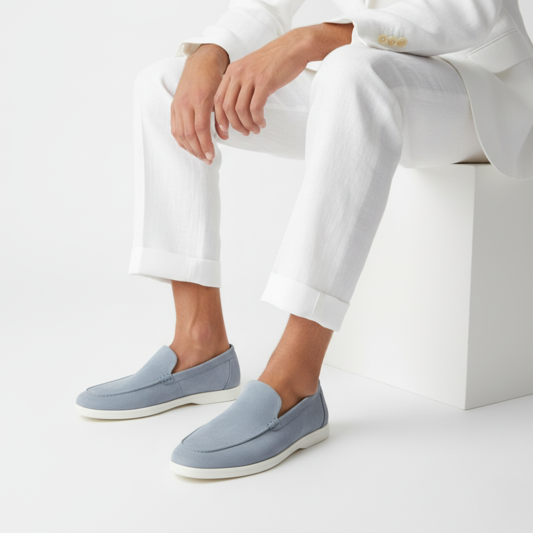 Mocassins Coutures Apparentes À Lacets Pour Homme