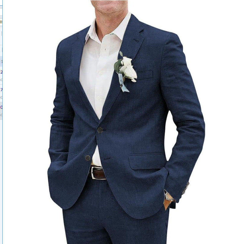 Costume 2 Pièces Fermeture Boutonnée Pour Homme