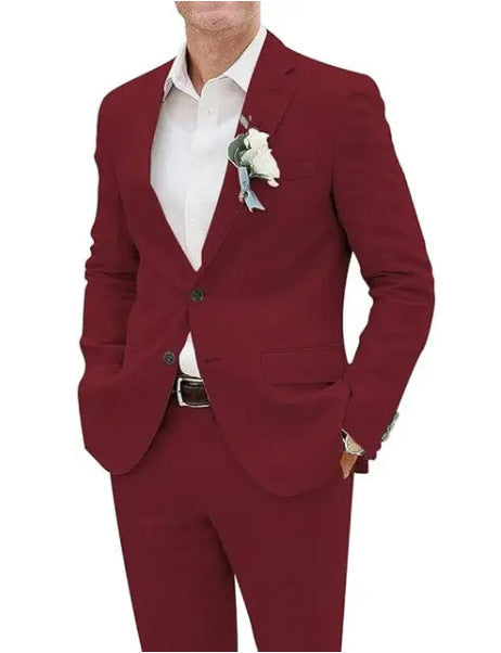 Costume 2 Pièces Fermeture Boutonnée Pour Homme