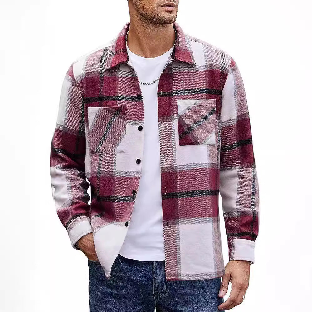 Veste Motif Carreaux Pour Homme