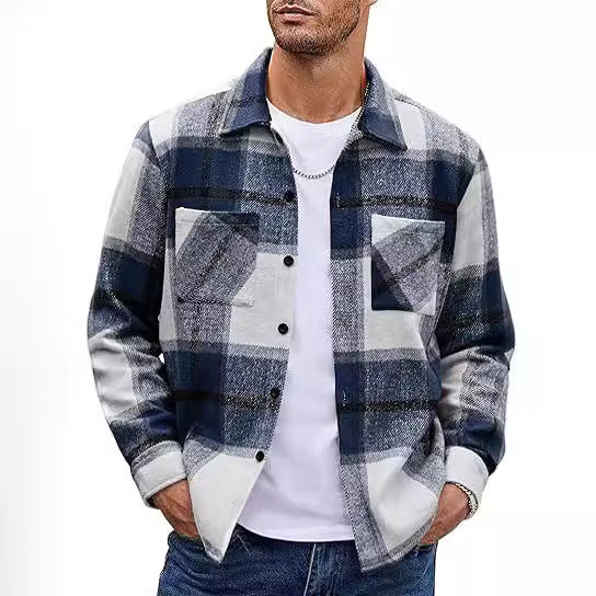 Homme Veste Carreaux Flanelle