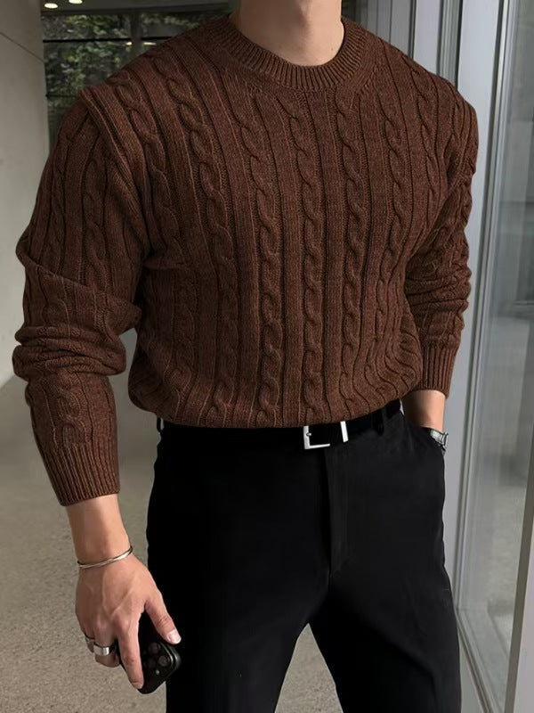 Pull Maille Douce Col Rond Pour Homme