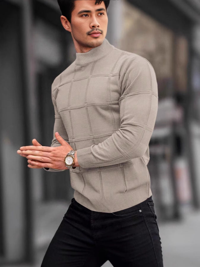 Pull Matière Stretch Coupe Droite Pour Homme
