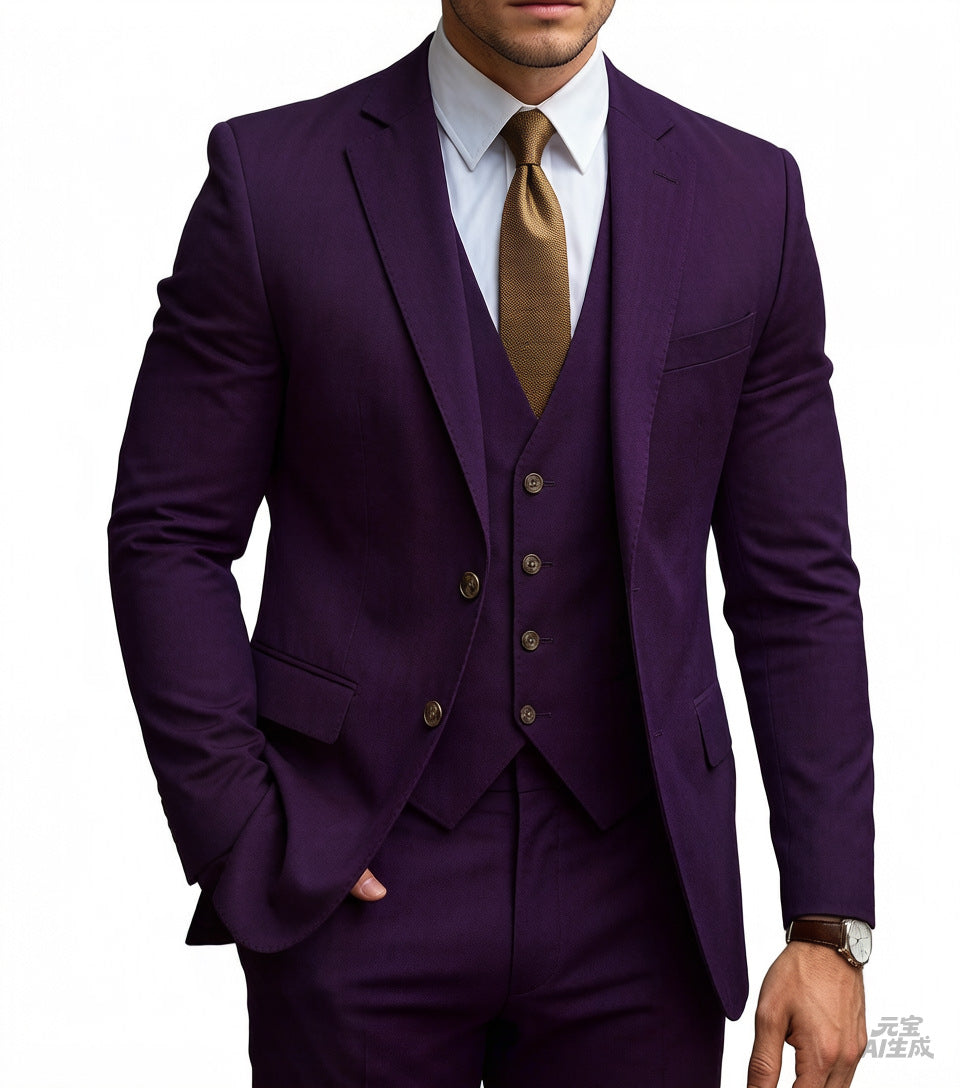 Costume 2 Pièces Coupe Ajustée Pour Homme