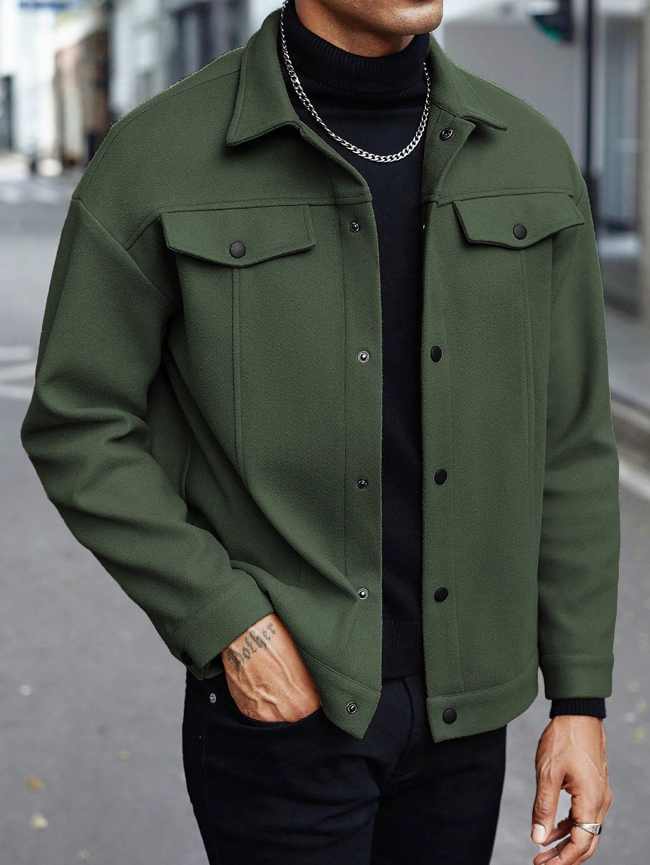 Veste Matière Stretch Pour Homme