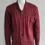 Homme Cardigan Maille Torsadée
