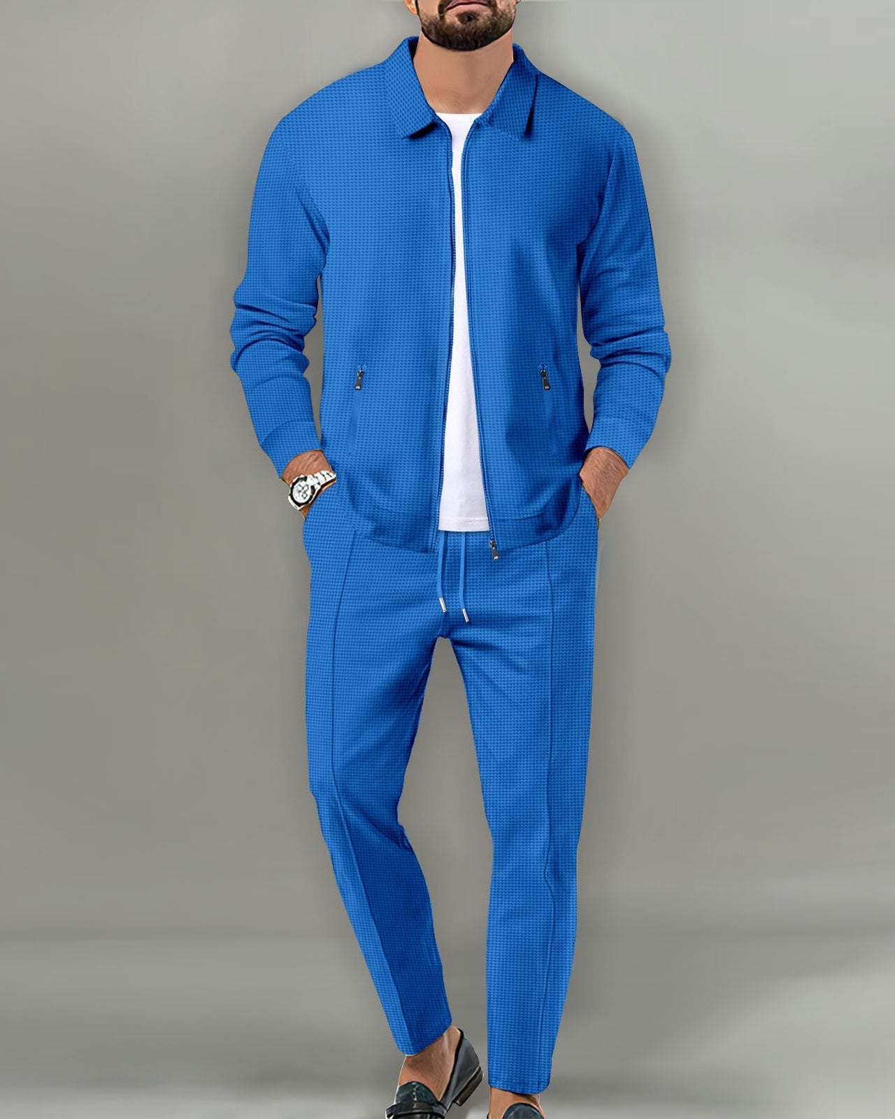 Costume 2 Pièces Maille Douce Pour Homme