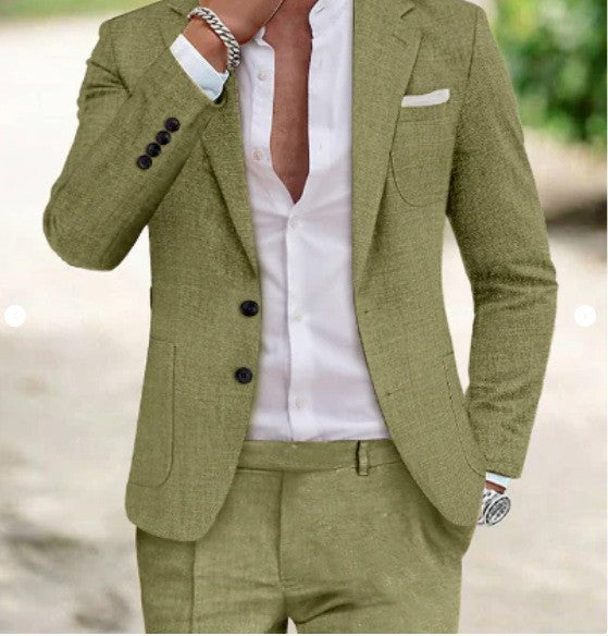 Homme Costume Coupe Ajustée