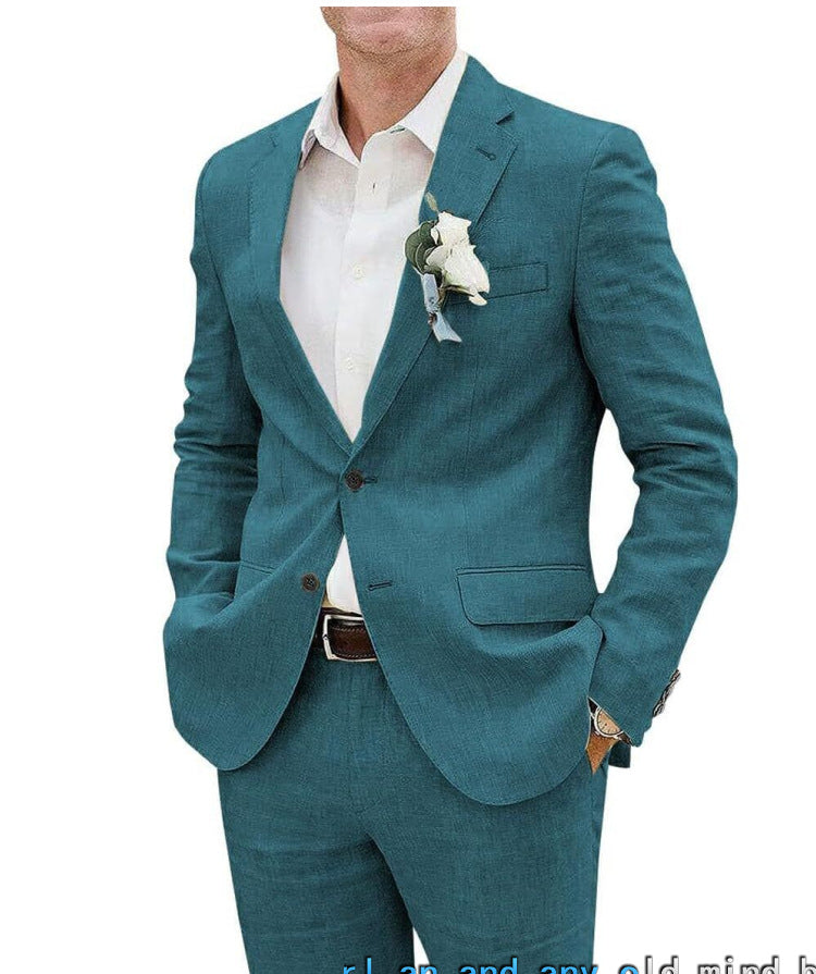 Costume 2 Pièces Fermeture Boutonnée Pour Homme