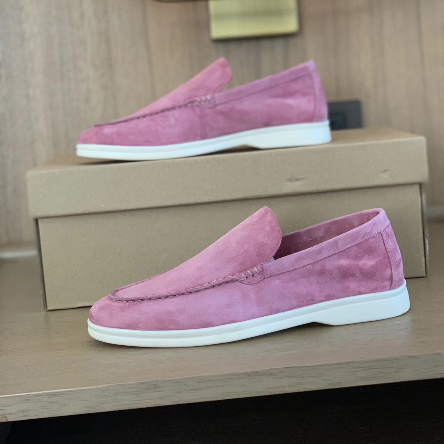 Mocassins Aspect Daim Pour Homme