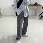 Homme Pantalon Plissé Large
