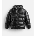 Doudoune Imperméable Matelassée À Capuche Zip Intégral Pour Homme