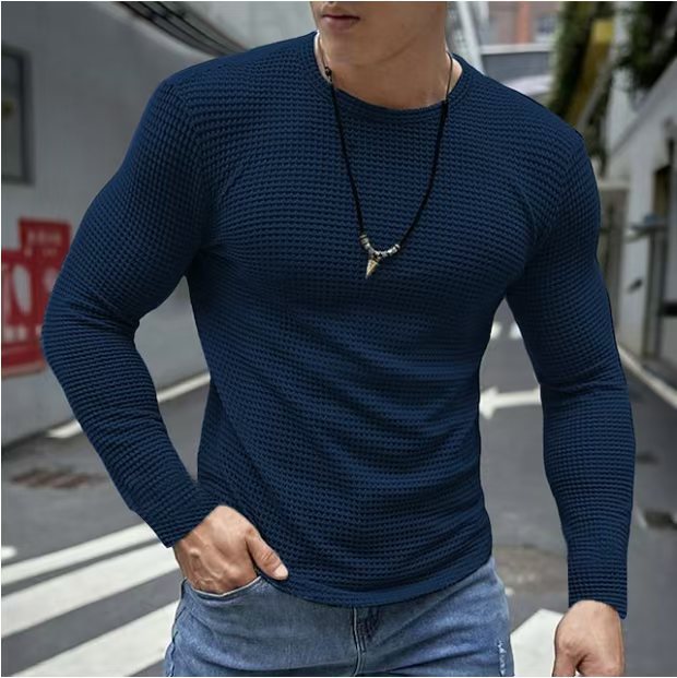 Pull Fin Matière Stretch Pour Homme