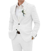 Homme Costume Lin Décontracté