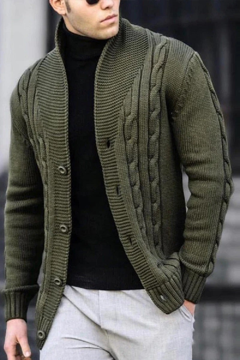 Pull Maille Côtelée Coupe Droite Pour Homme