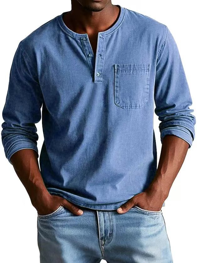 T-Shirt Col Tunisien Pour Homme