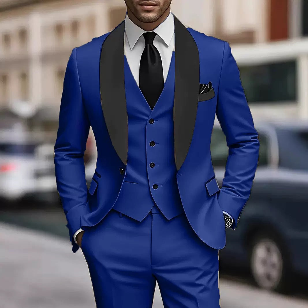 Costume 2 Pièces Matière Stretch Coupe Droite Pour Homme