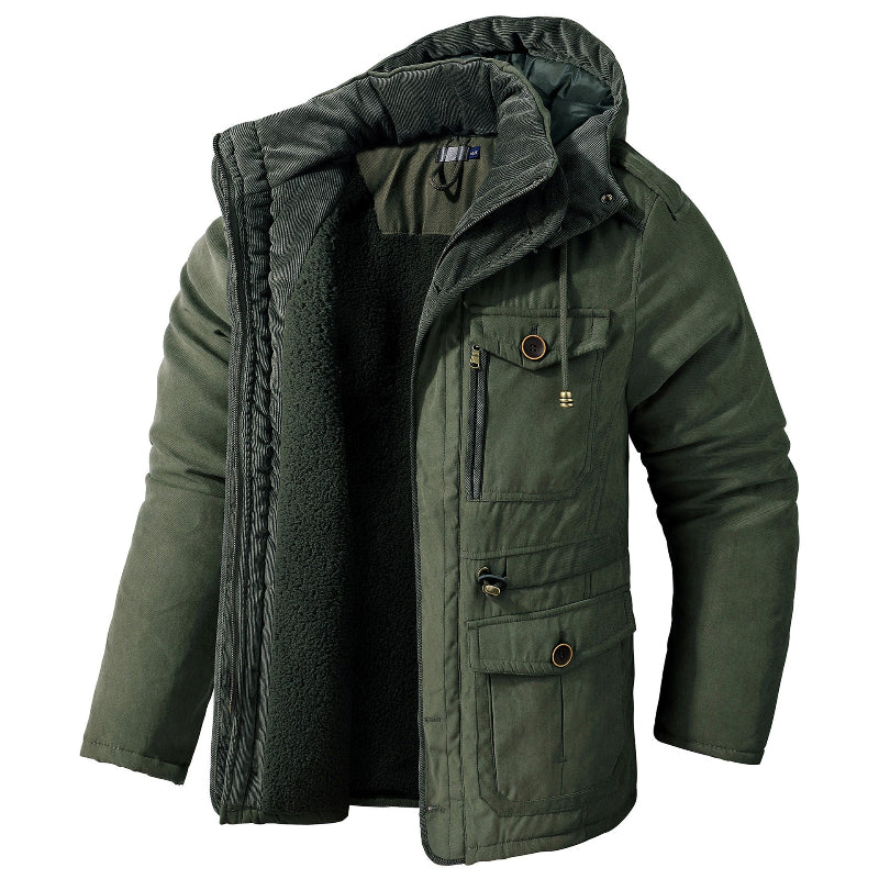 Veste Matelassé Fermeture Boutonnée Pour Homme