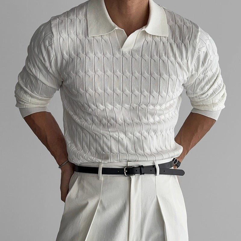 Pull Maille Douce Matière Stretch Pour Homme