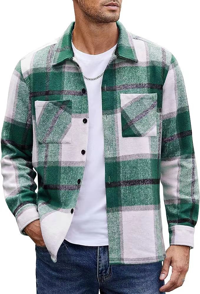 Veste Motif Carreaux Pour Homme