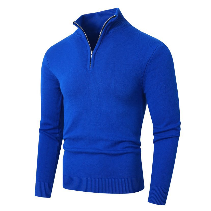 Homme Pull Col Zippé