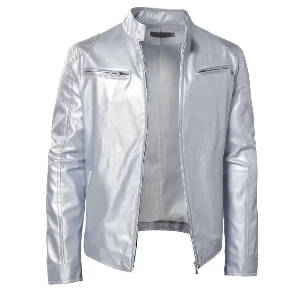 Homme Veste Aspect Cuir