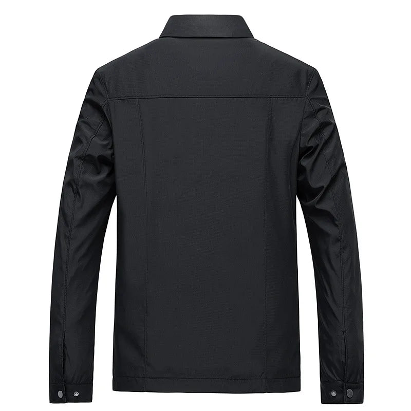 Veste Imperméable Légère Poches Latérales Zip Intégral Pour Homme
