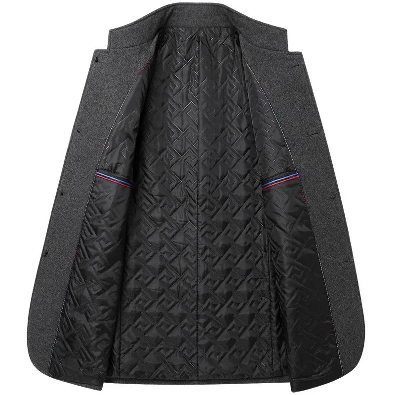 Homme Manteau Col Officier