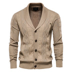 Homme Cardigan Torsadé Châle