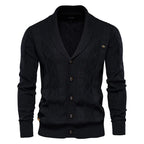Homme Cardigan Torsadé Châle