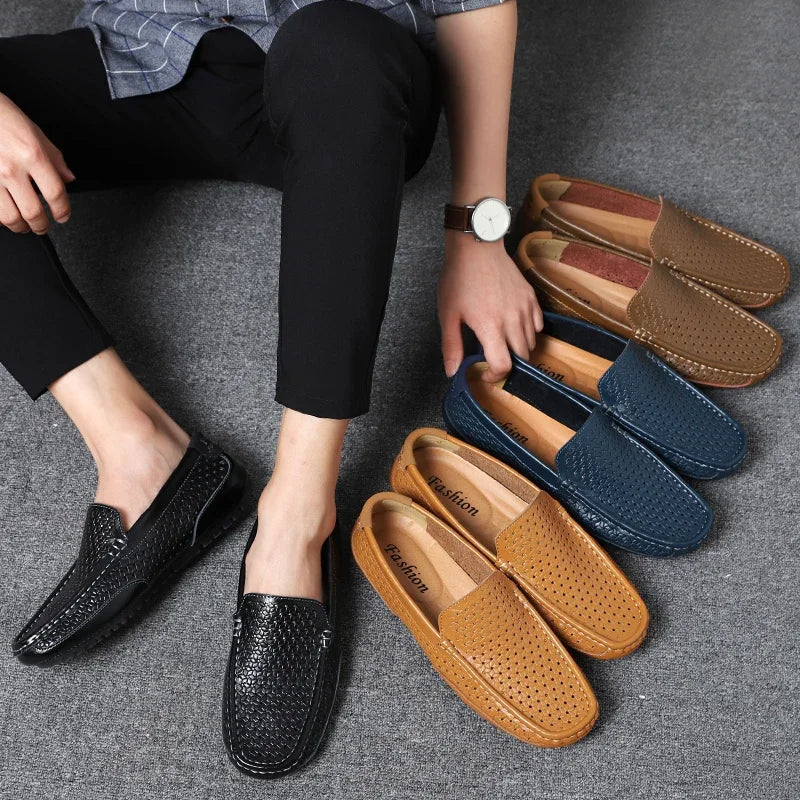 Mocassins Coupe Droite Pour Homme