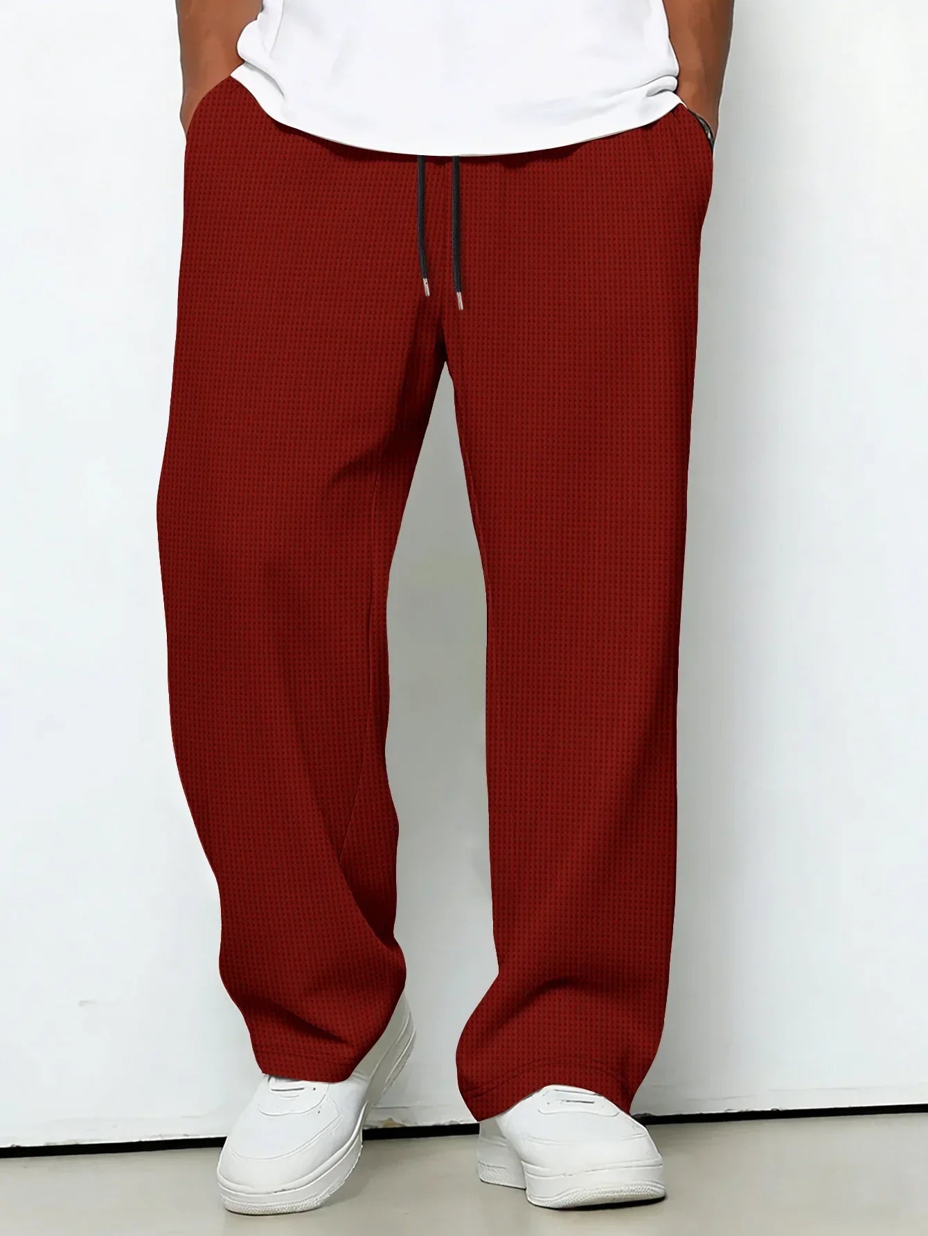 Homme Pantalon Large Cordon