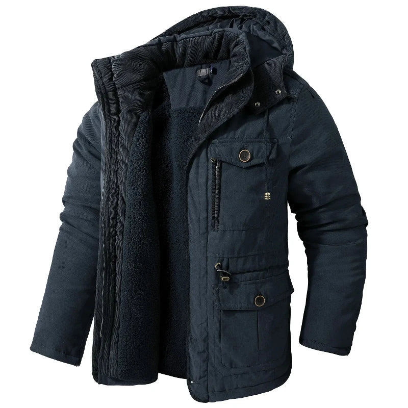 Veste Matelassé Fermeture Boutonnée Pour Homme