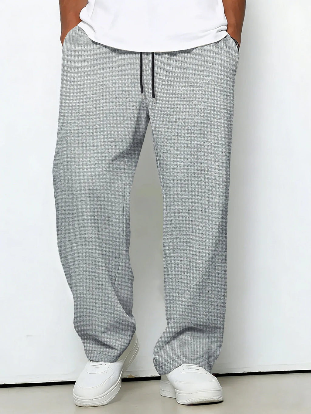 Homme Pantalon Large Cordon