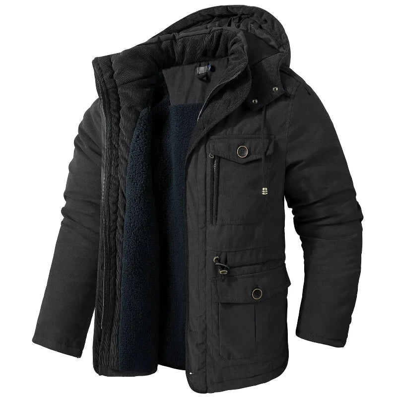 Veste Matelassé Fermeture Boutonnée Pour Homme