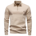 Homme Pull Demi-Zip Texturé