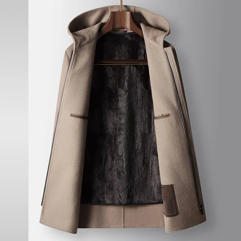 Manteau Aspect Lainage Pour Homme