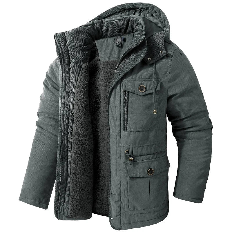 Veste Matelassé Fermeture Boutonnée Pour Homme