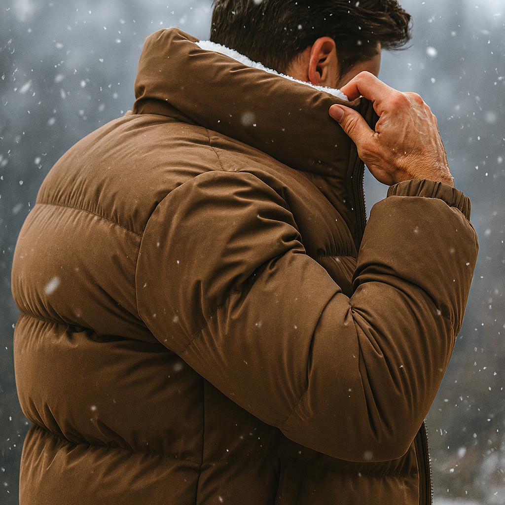 Doudoune Matelassé Fermeture Zippée Pour Homme
