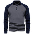Homme Pull Demi-Zip Maille