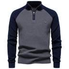 Homme Pull Demi-Zip Maille