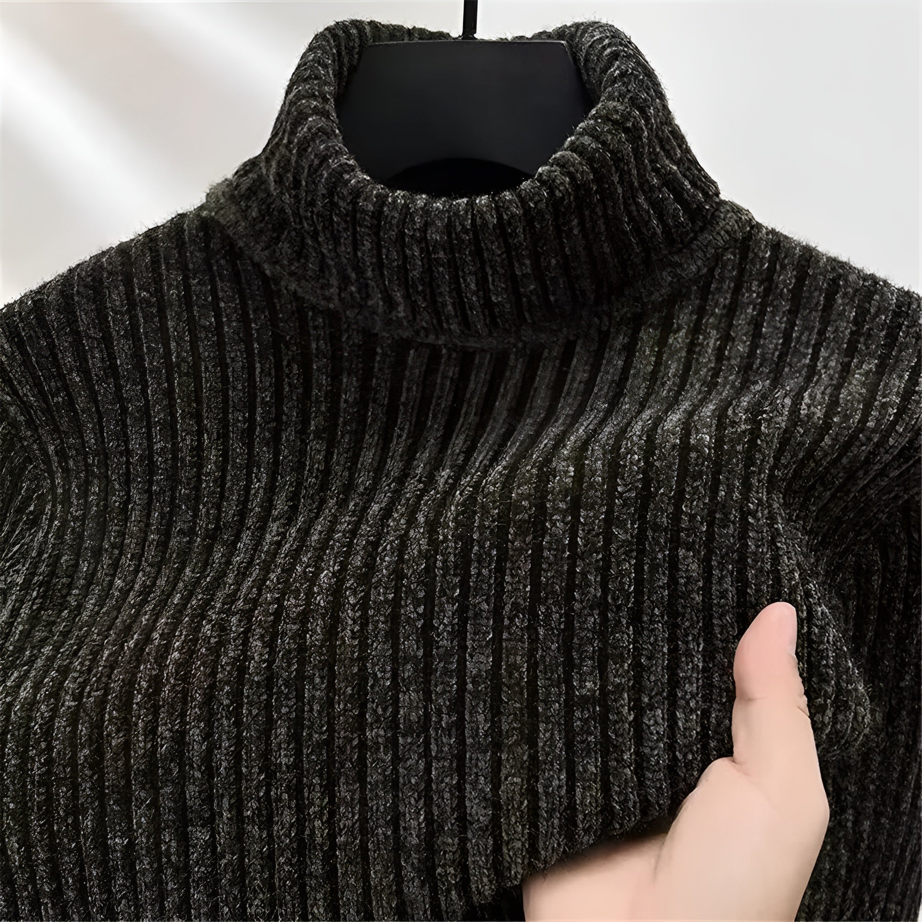 Pull Maille Côtelée Pour Homme