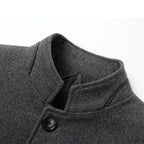 Homme Manteau Col Officier