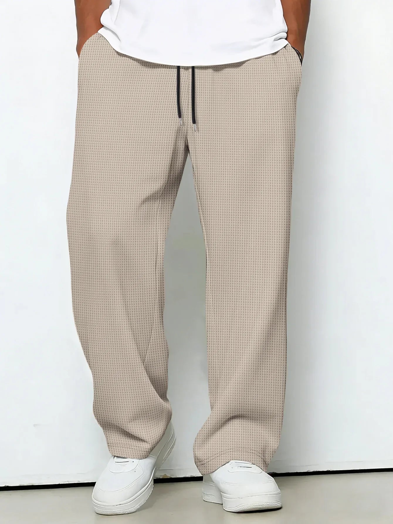 Homme Pantalon Large Cordon