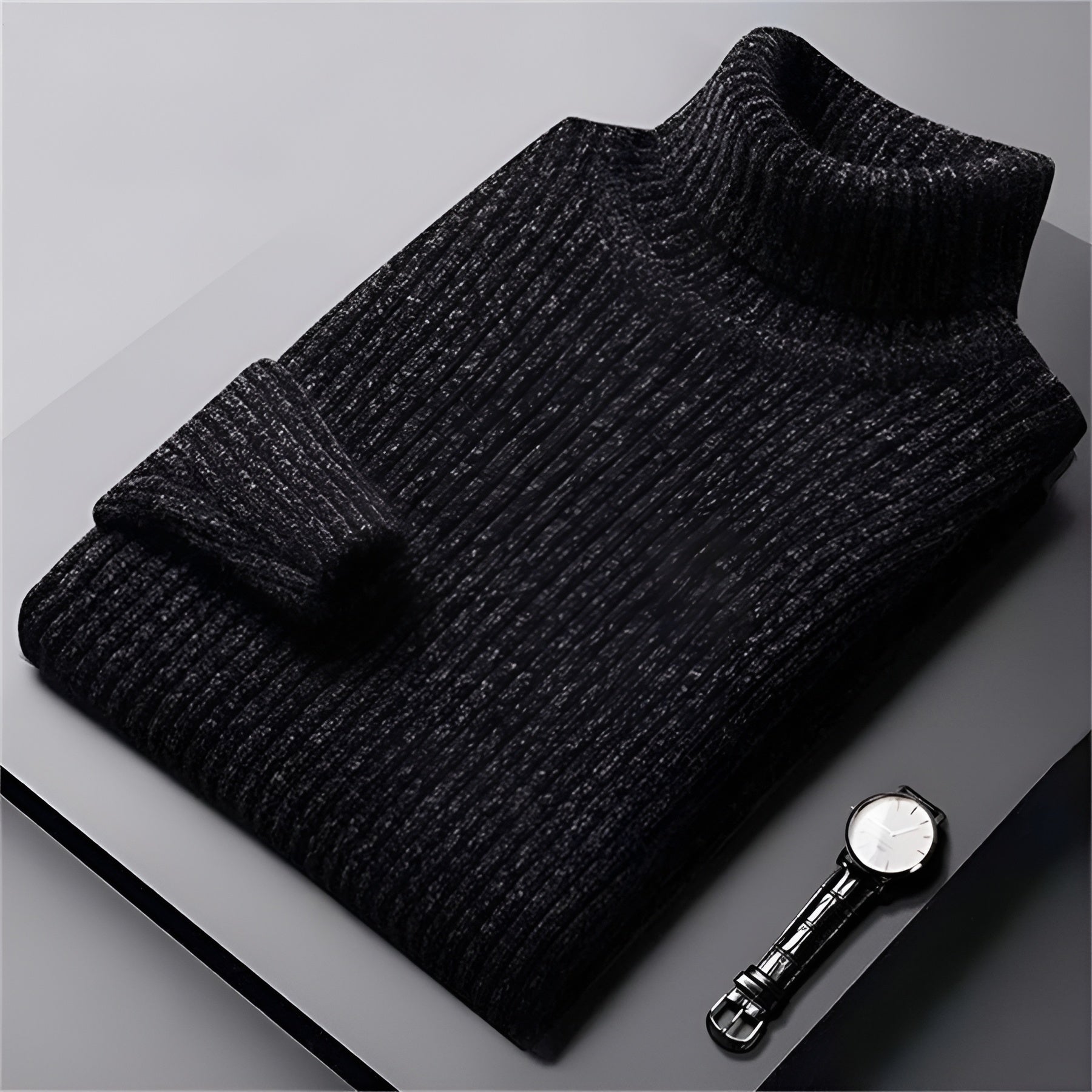 Pull Maille Côtelée Pour Homme