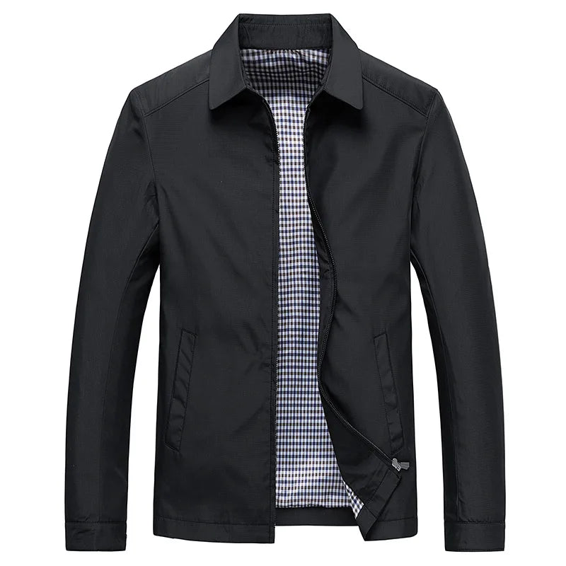 Veste Imperméable Légère Poches Latérales Zip Intégral Pour Homme