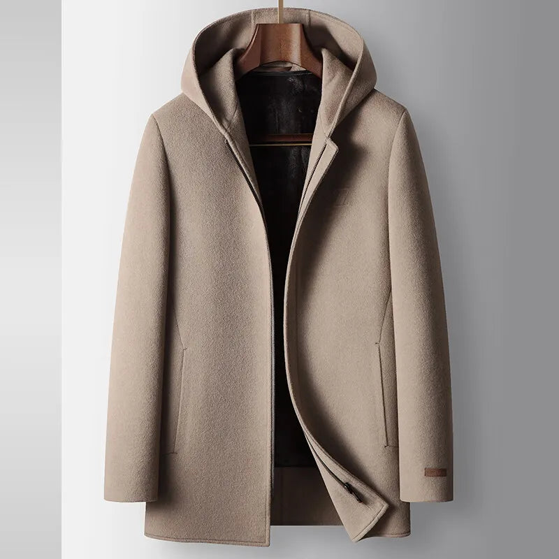 Manteau Aspect Lainage Pour Homme