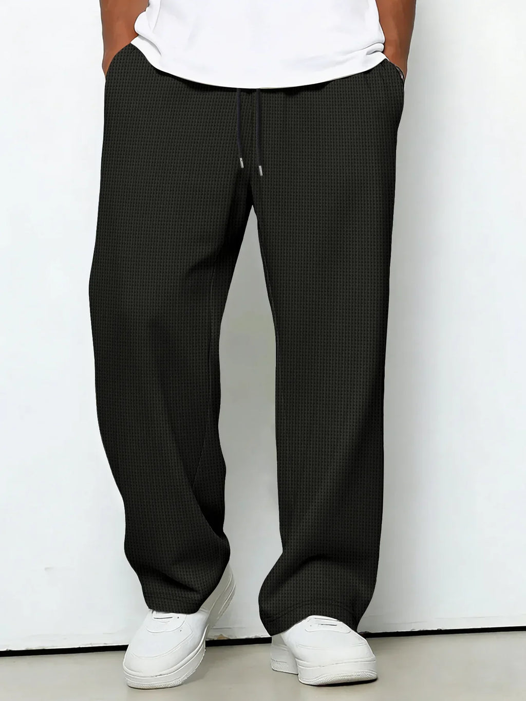 Homme Pantalon Large Cordon